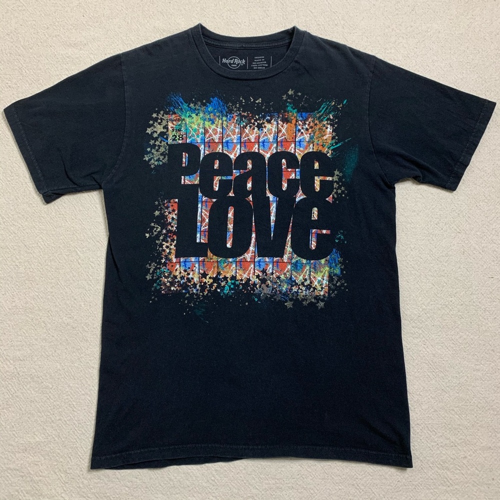 Hard Rock Cafe Peace Love Graphic Tee Tshirt M